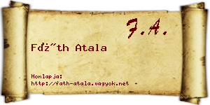 Fáth Atala névjegykártya